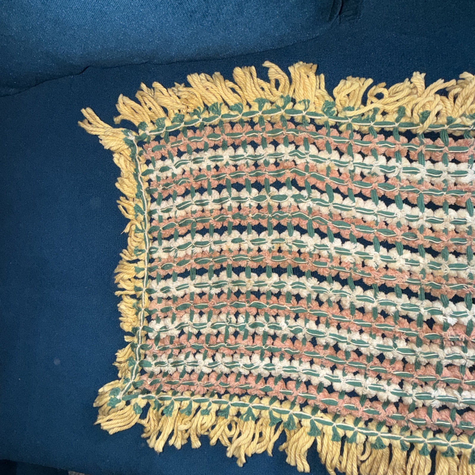 Victorian era American Country Flag Folk Art Embroidery Rare Item. 27” X 16”