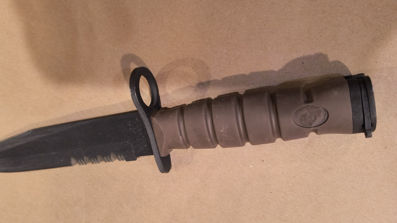 Vintage OKC3S Knife USMC Marine Corps Bayonet Ontario Knife Co & MOLLE Sheath