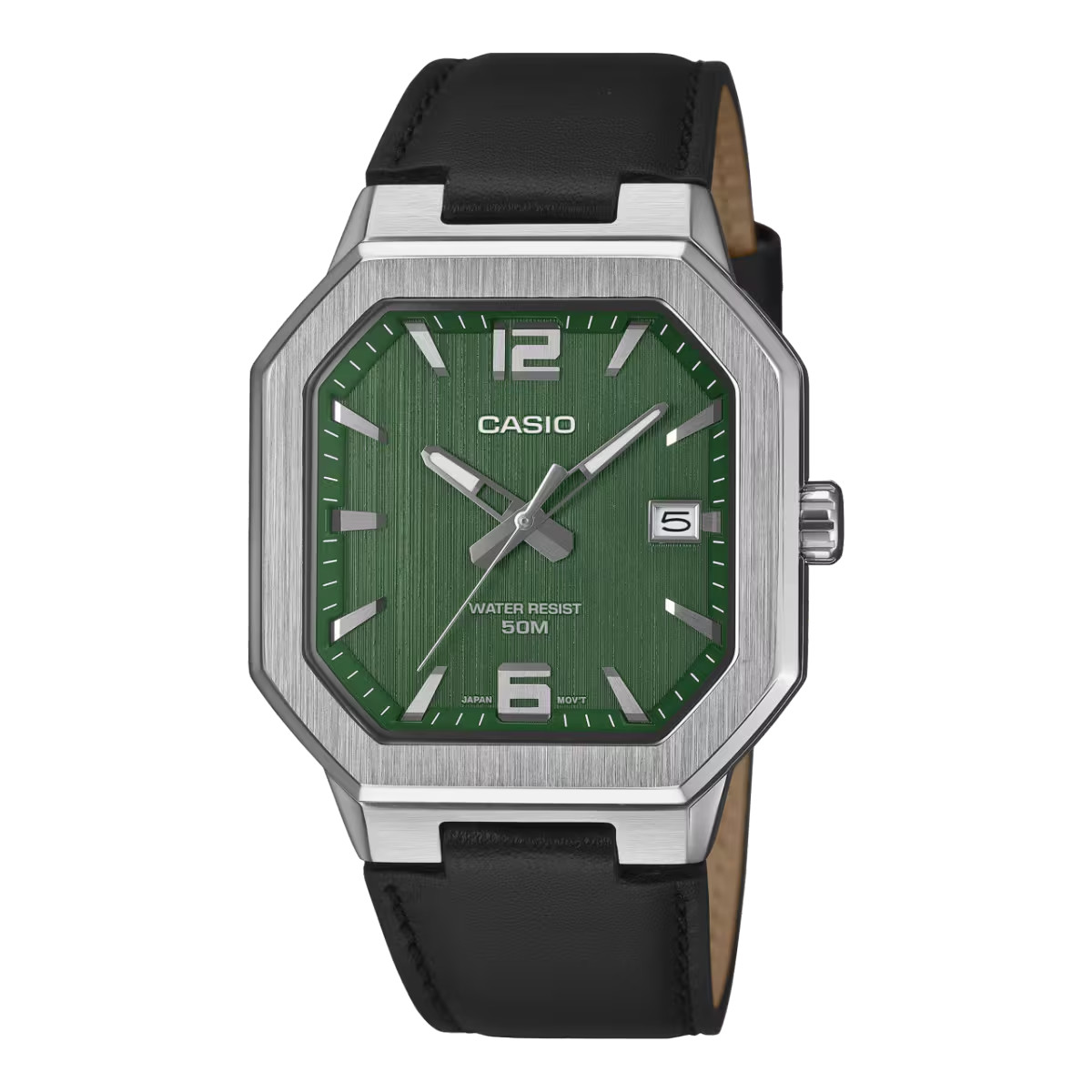 CASIO MTP‑B195 Series MTP-B195L-3AV Green Dial Analog 38 mm New Men’s Watch
