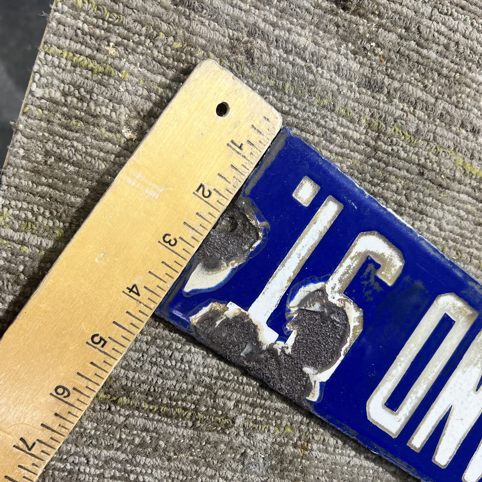 Flint Knapping Vintage 1920s Cumberland Street Embossed Porcelain Man Cave Sign