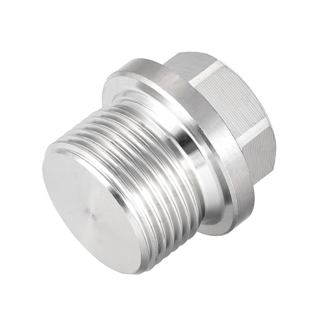 M22 x 1.5 Male Outer Hex Head Plug Stainless Steel Solid Thread Bung Plug Pipe