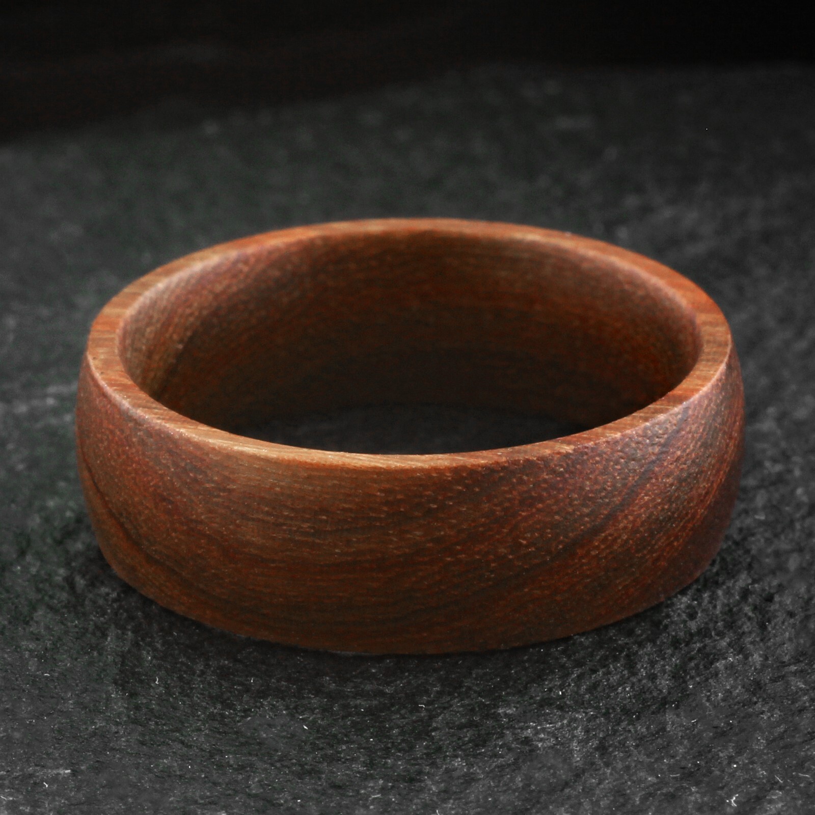 Gorgeous Hawaiian Koa Wood Domed Wedding Band Ring 6mm or 8mm