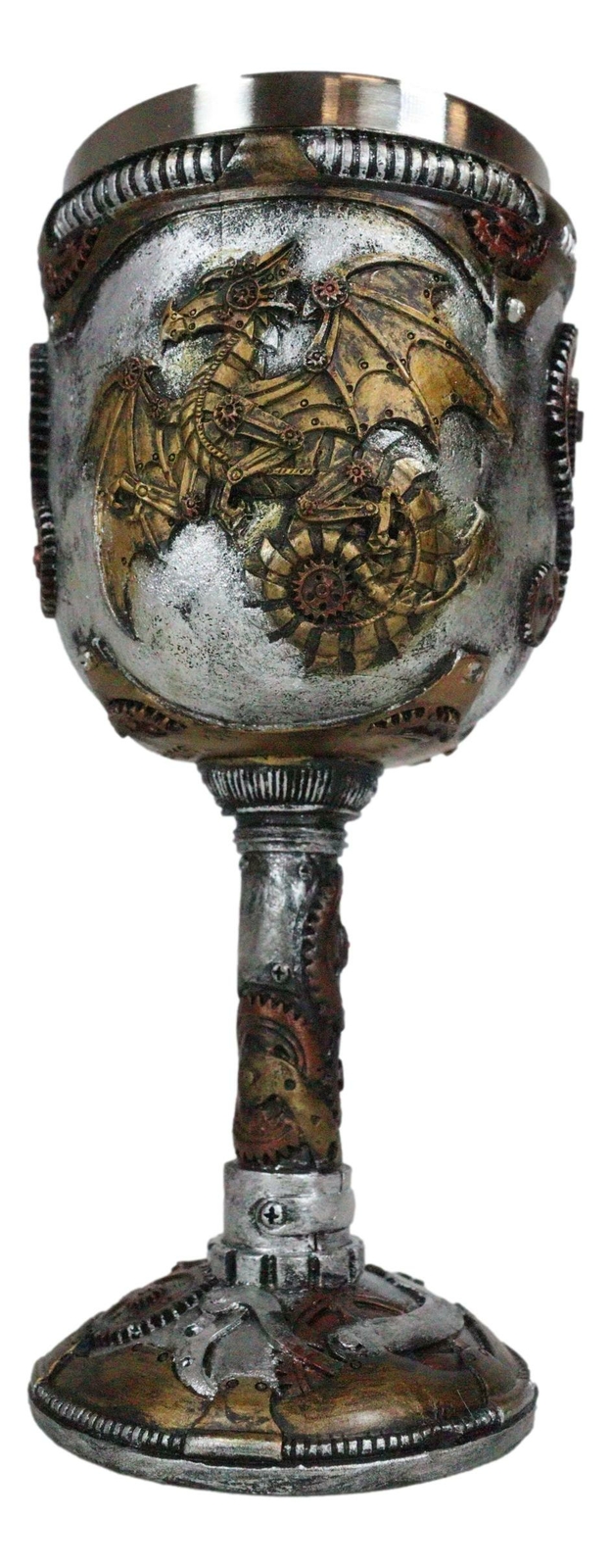 Steampunk Mechanical Gearwork Dragon Wine Goblet Decor Gift