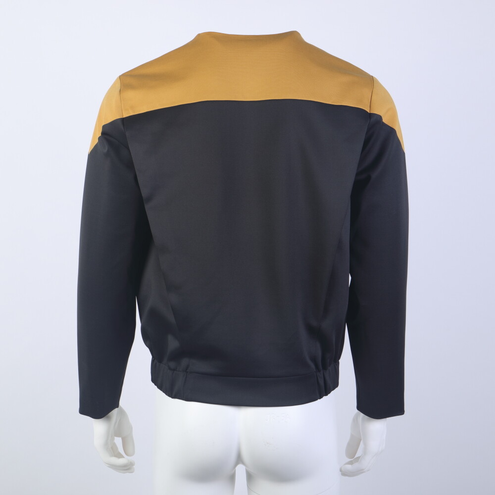 For DSN Commander Gold Blue Uniform Voyager Starfleet Jacket Costume