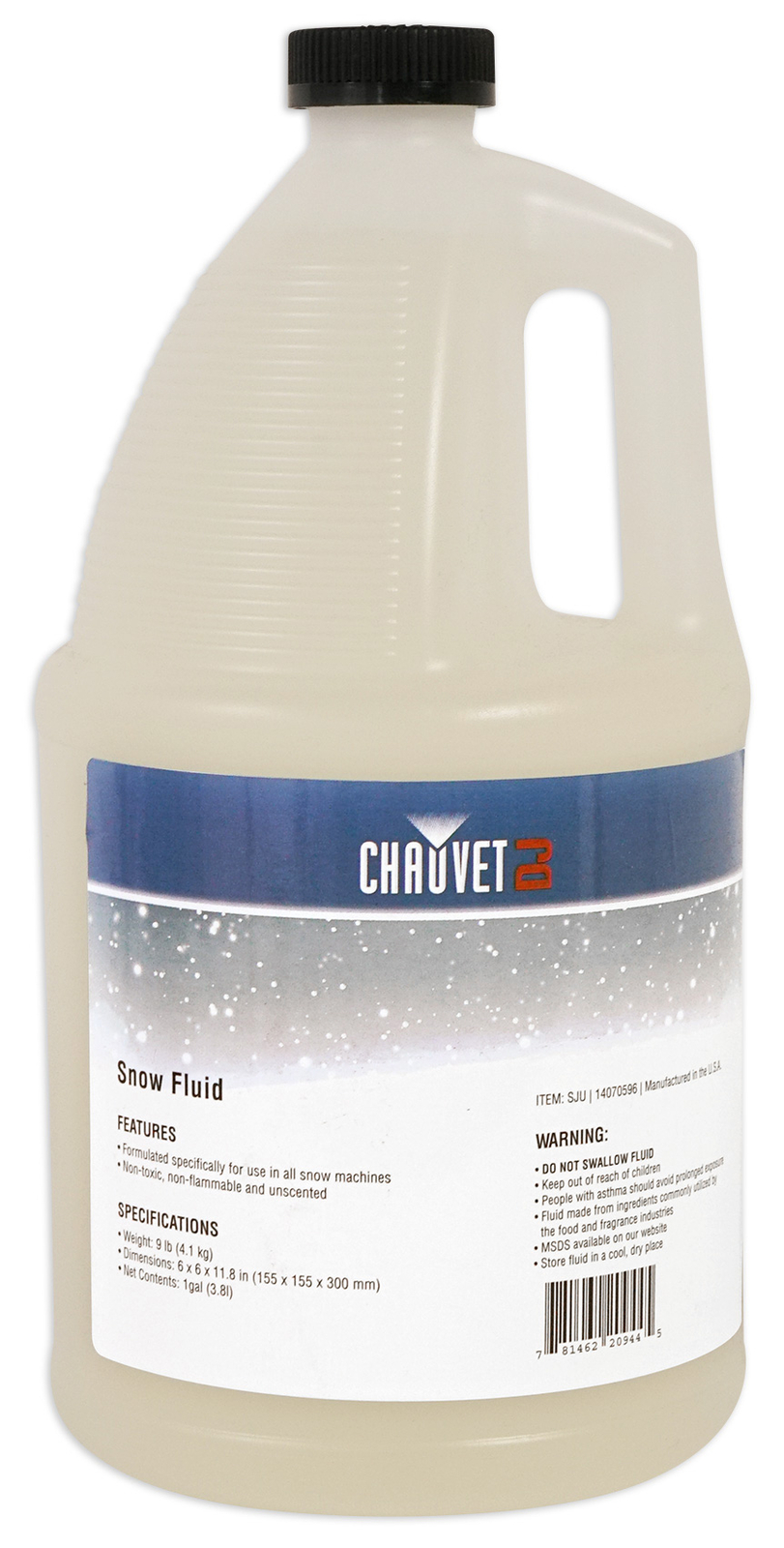 Chauvet DJ SJU Gallon Of Snow Machine Fluid Non-Toxic Non-Flammable Unscented