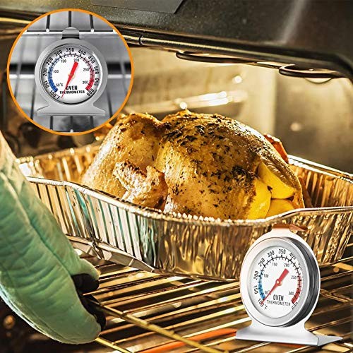 Oven Thermometer Stainless Steel Classic Stand Up Food Meat Temperature Gauge5-1