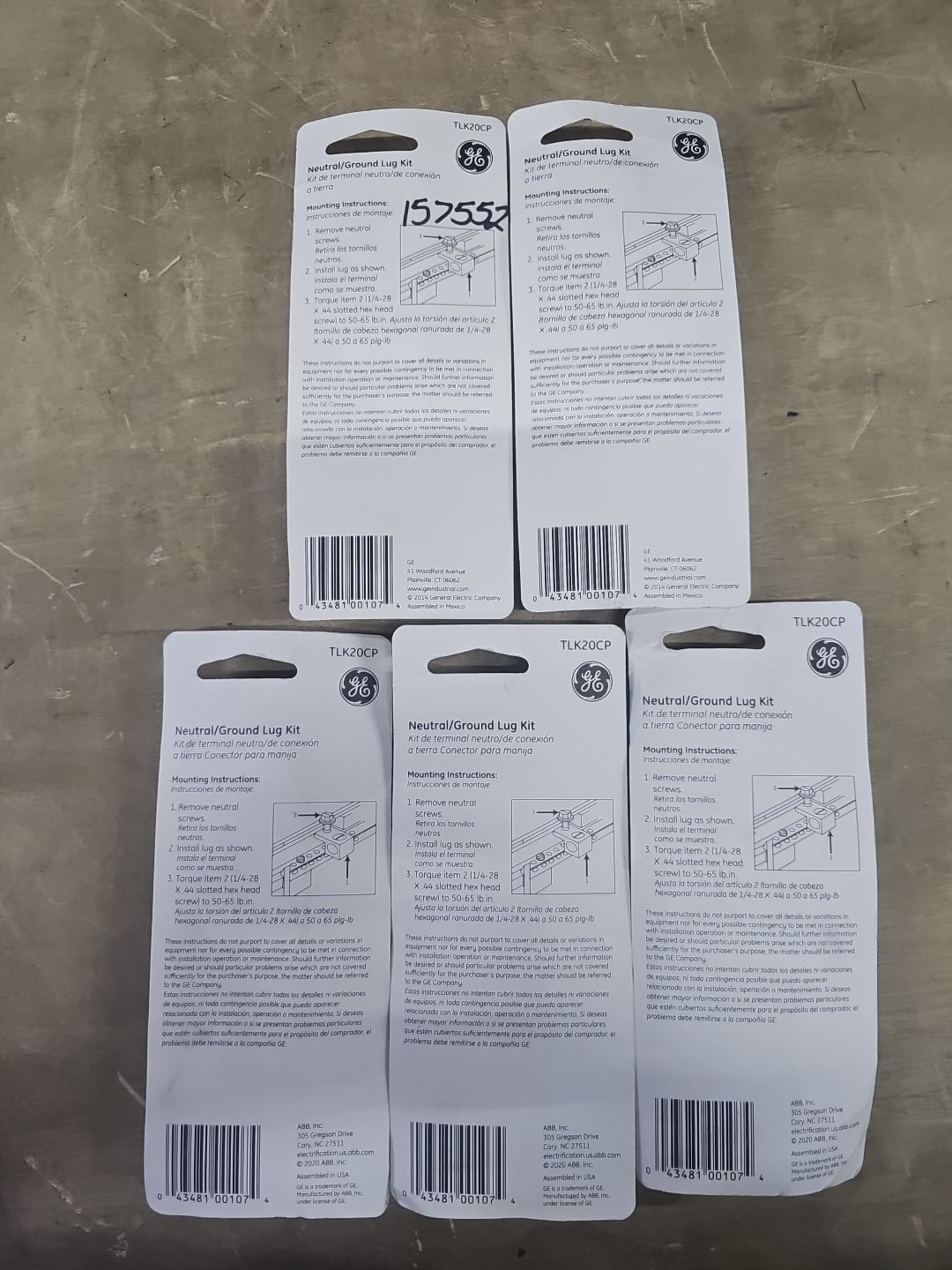 GE PowerMark Gold Neutral/Ground Kit TLK20CP LOT OF 5