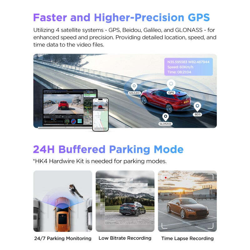 Viofo A229 PRO 1CH 4K HDR w/Sony STARVIS 2 IMX678 8MP Sensor/WiFi/GPS