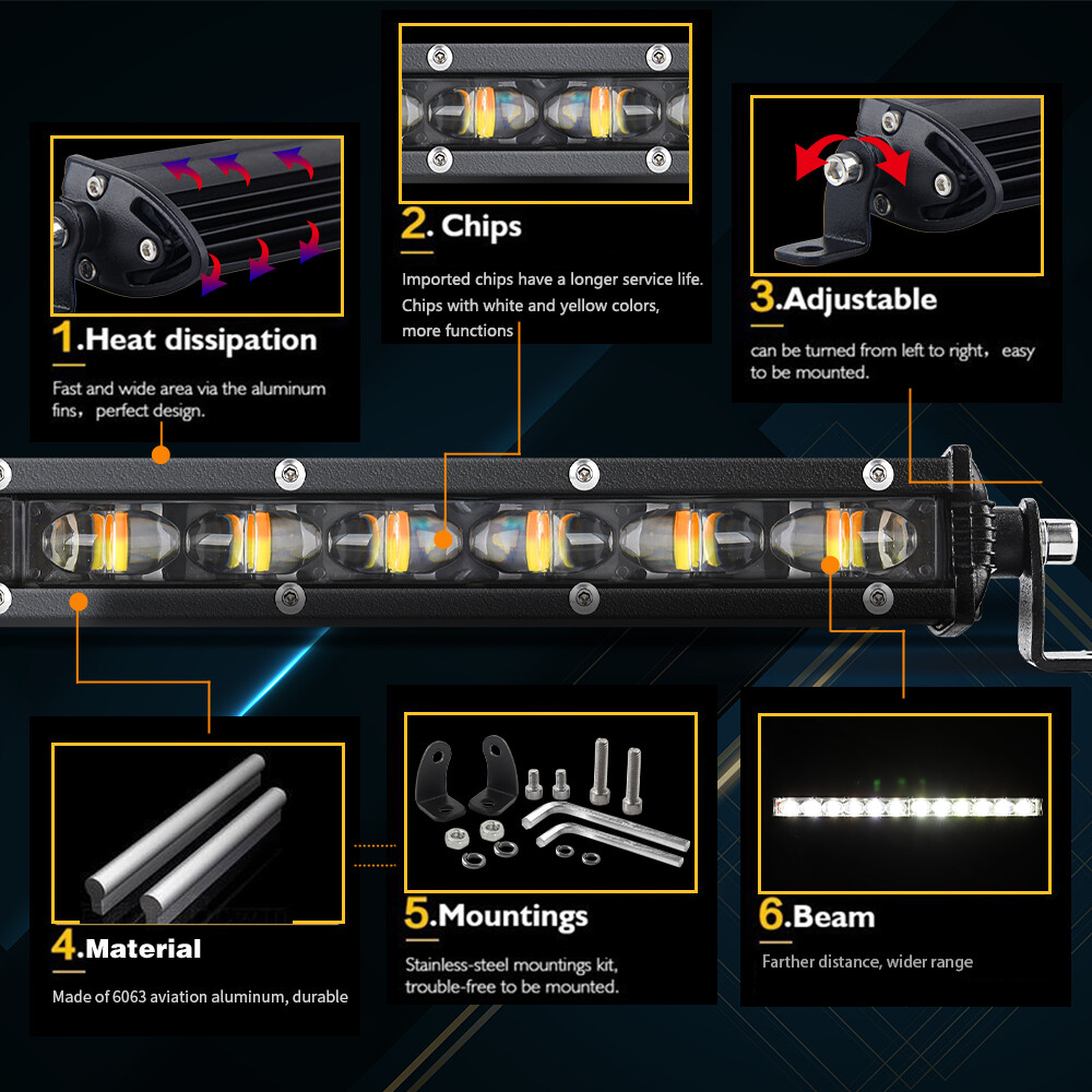For Polaris RZR PRO R/R4 32" LED Light Bar +3" Work Pods+Roof Mount & Wiring Kit