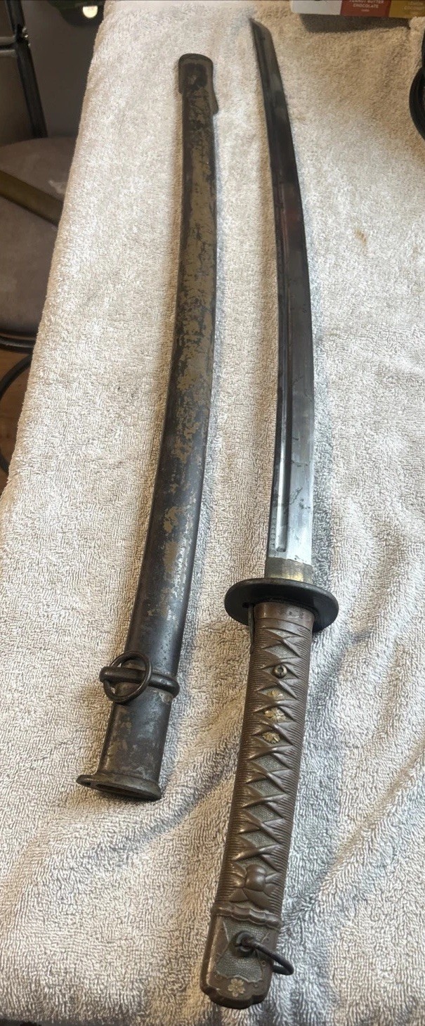 Nice WWII Japanese Shin Gunto Type 95 NCO Sword Free Shipping Tokyo Arsenal Free