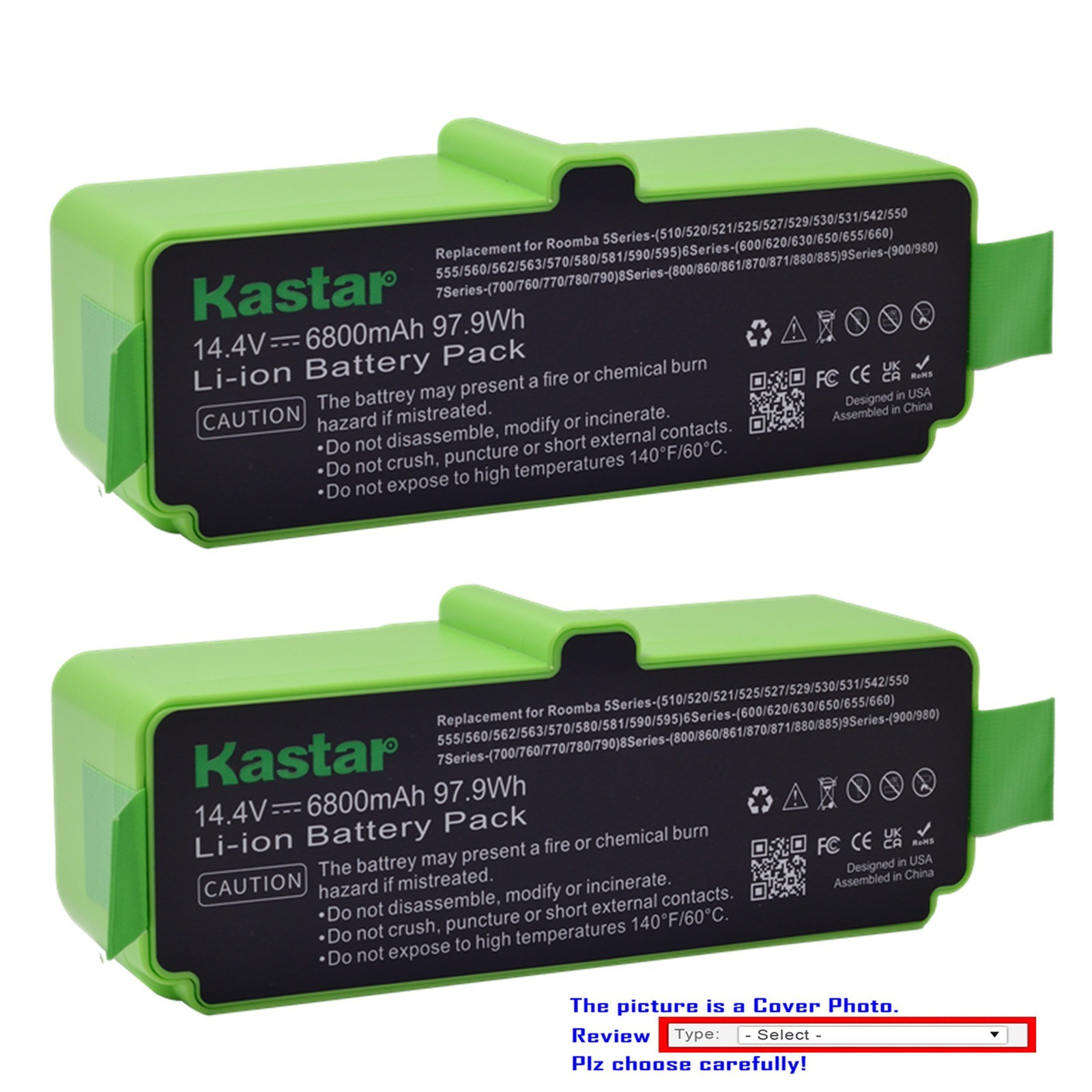 Kastar Battery for iRobot Roomba 670 671 675 677 680 681 685 690 691 695 696