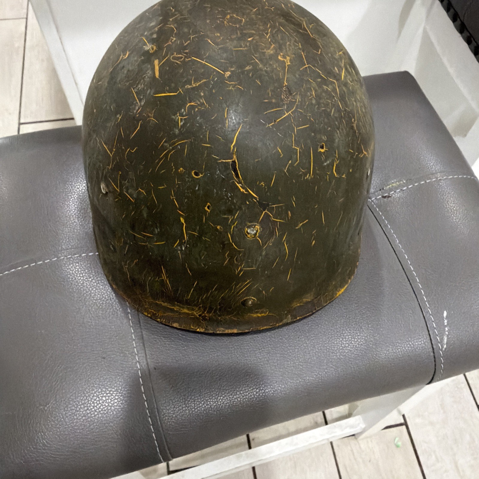 Original WW2 WWII Helmet Liner Armored Division