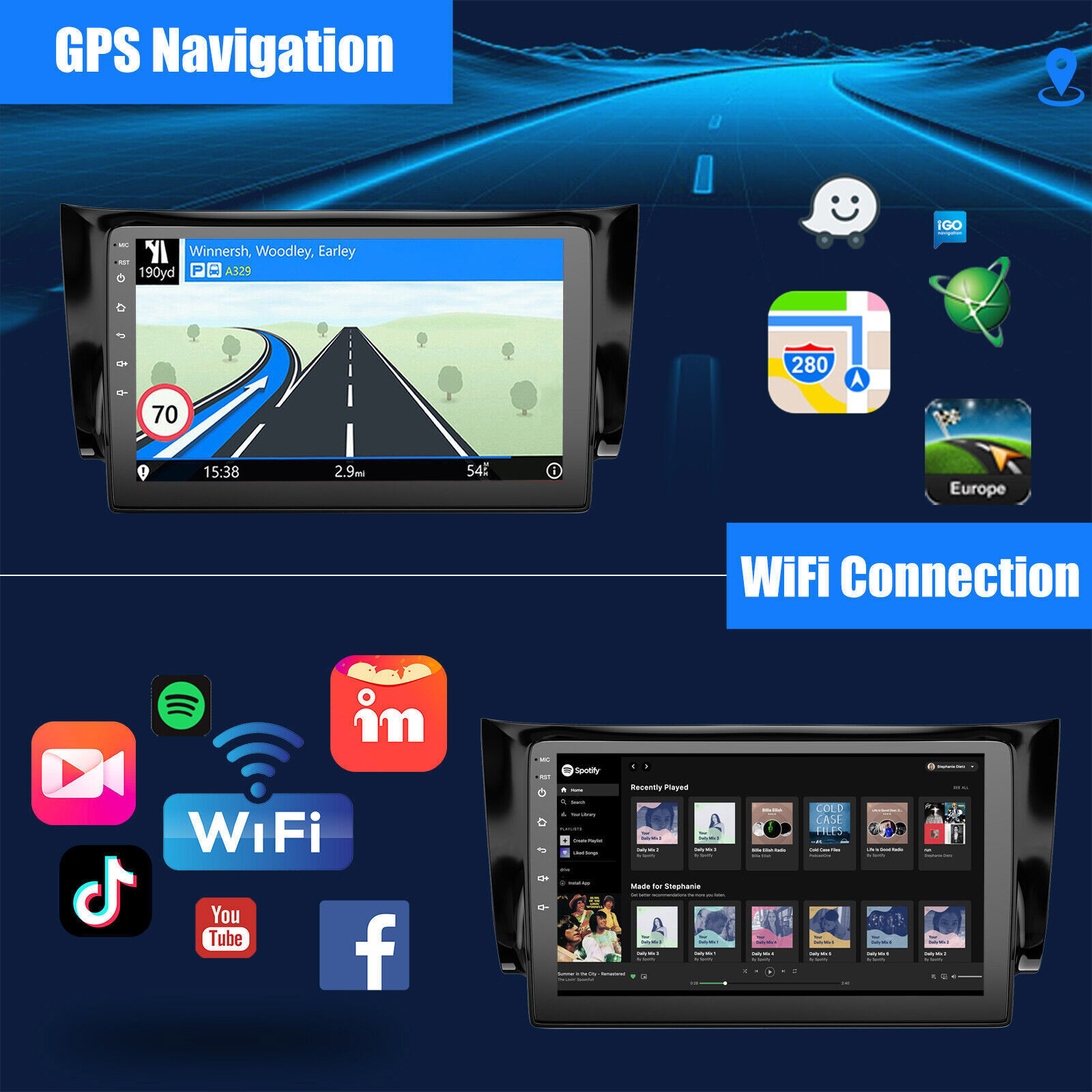 Apple Carplay For Nissan Sentra 2016-2019 Android 15.0 Car Stereo Radio GPS Navi