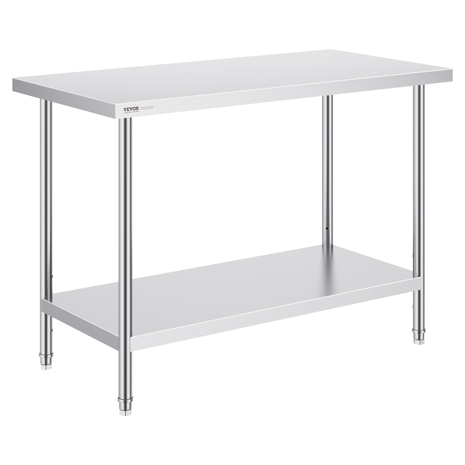 VEVOR Stainless Steel Work Prep Table Commercial Worktable Food Prep 24x48x34in