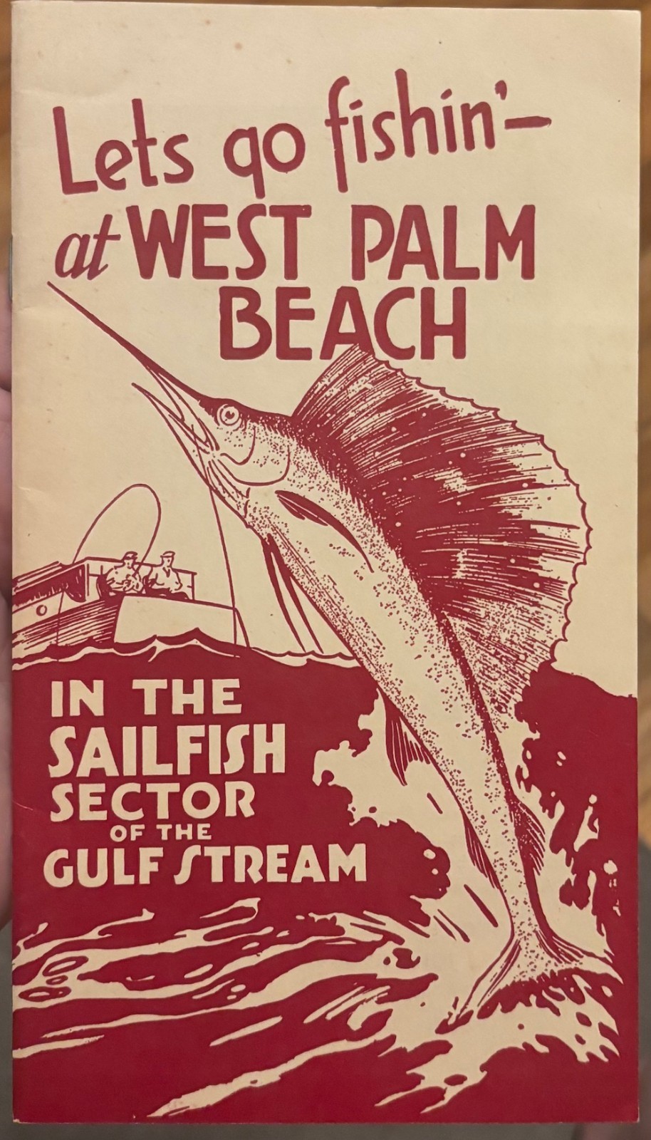 Vintage 1948 West Palm Beach Florida 36-page Fishing Guide and Yearbook