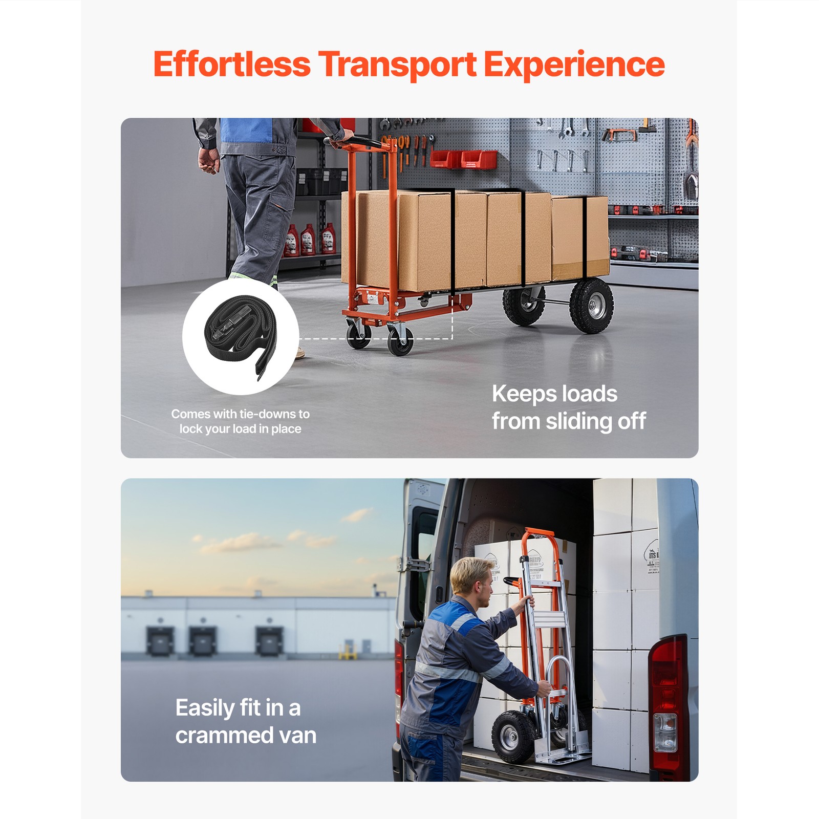 Uimoso 4-in-1 Aluminum Hand Truck, 1000 lbs Capacity, Convertible Dolly