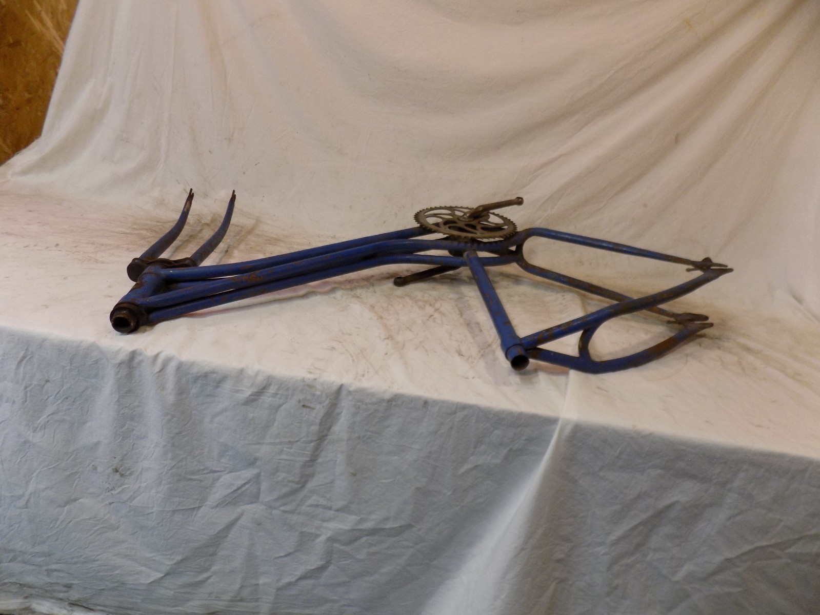 PREWAR CWC HAWTHORNE 4-BAR BICYCLE FRAME FORKS HEADBADGE MONARK 5-BAR 1930S