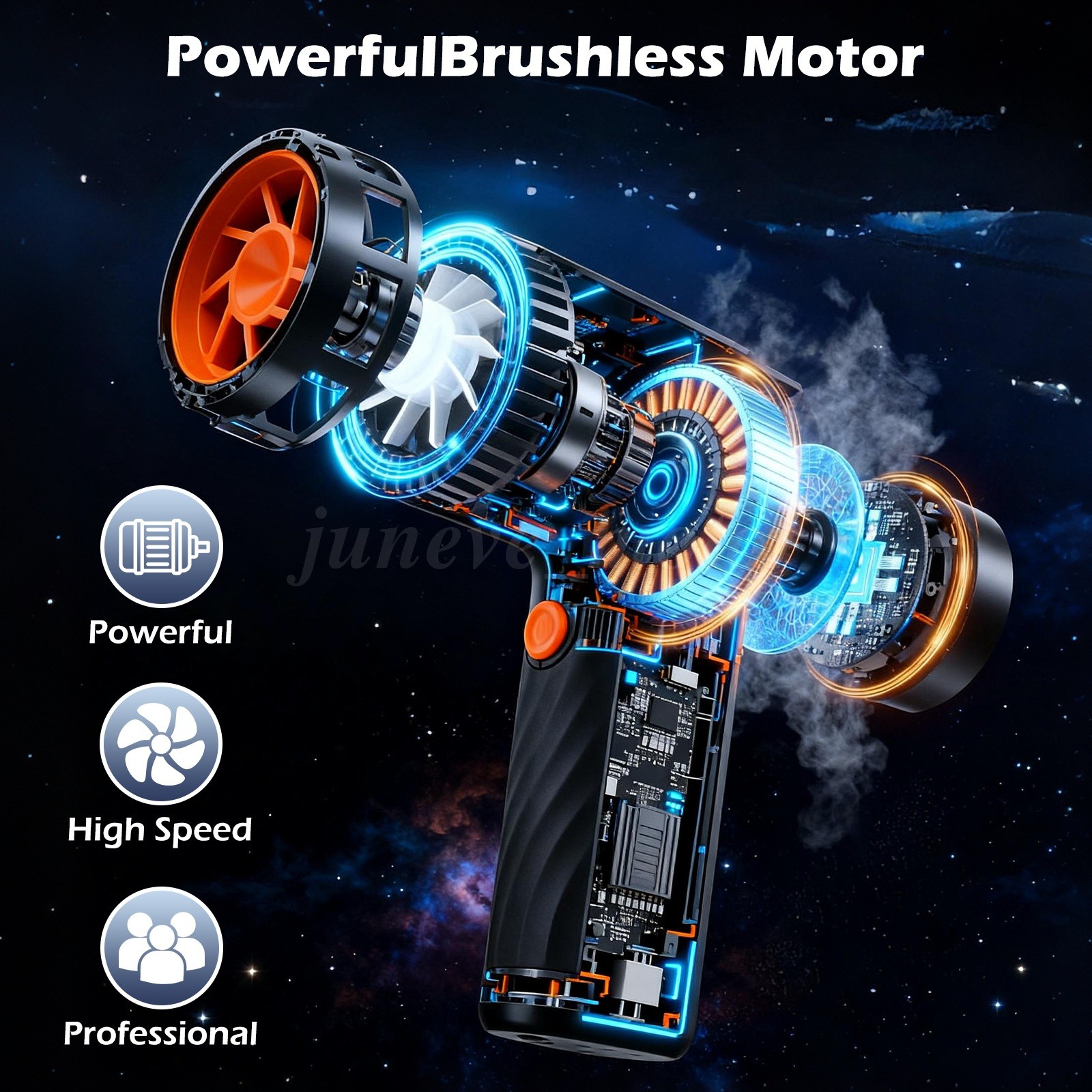 260000RPM Electric Air Duster Cordless Mini Jet Dry Blower Portable Turbo Fan US