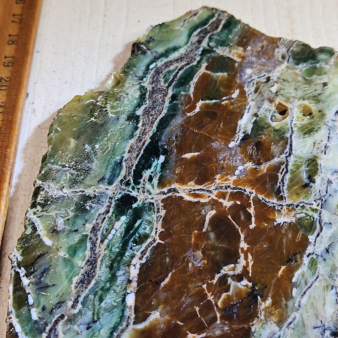 Green Opal slab Australia. Beautiful color. 6 " x 4 3/8" x 1/4" 4.9OZ