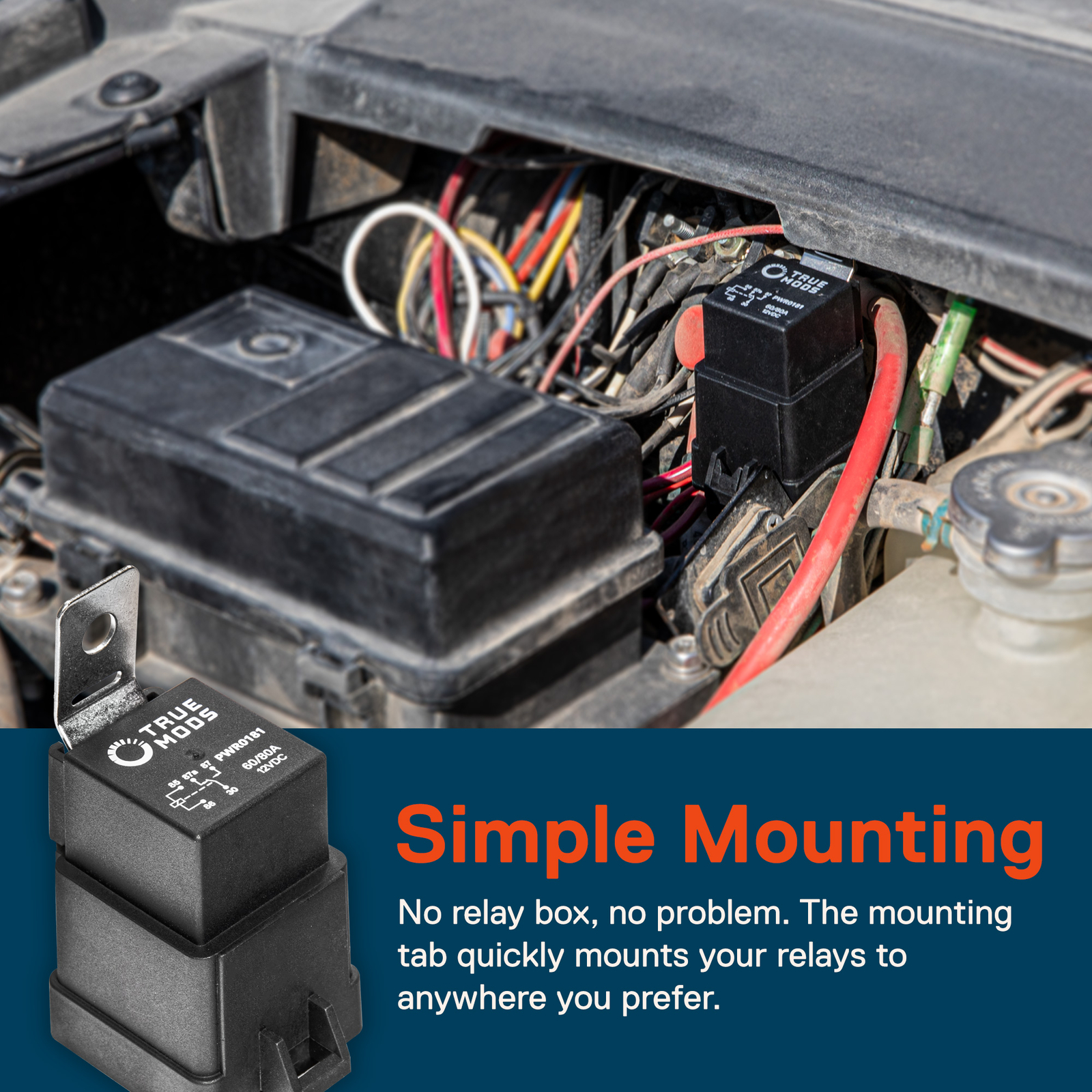 SPDT 5-Pin 12V 60/80A Automotive Bosch Style Waterproof Relay Kit for Boat Auto