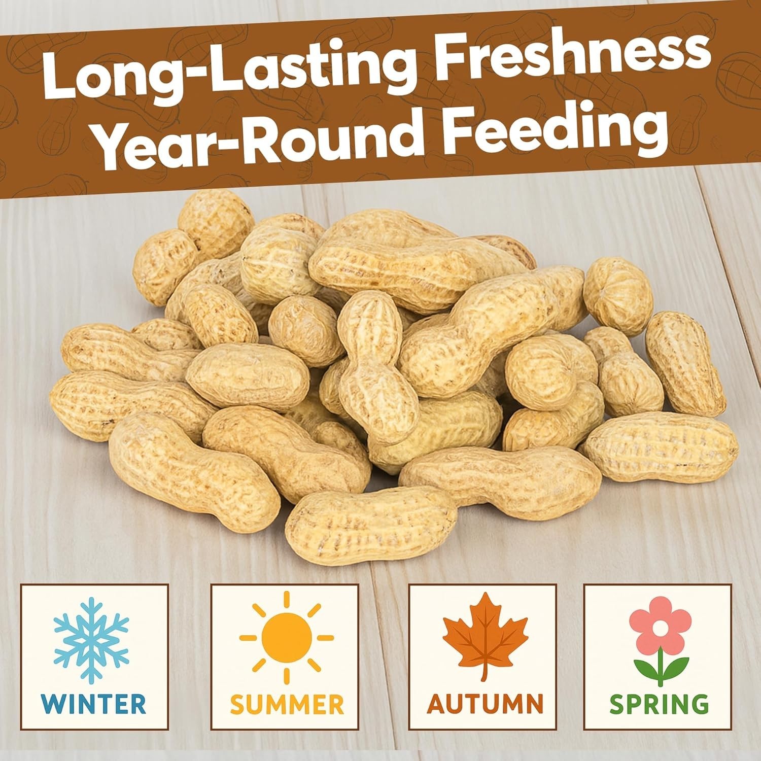 Trailmark Naturals - Raw In Shell Peanuts For Birds Squirrels and Wildlife