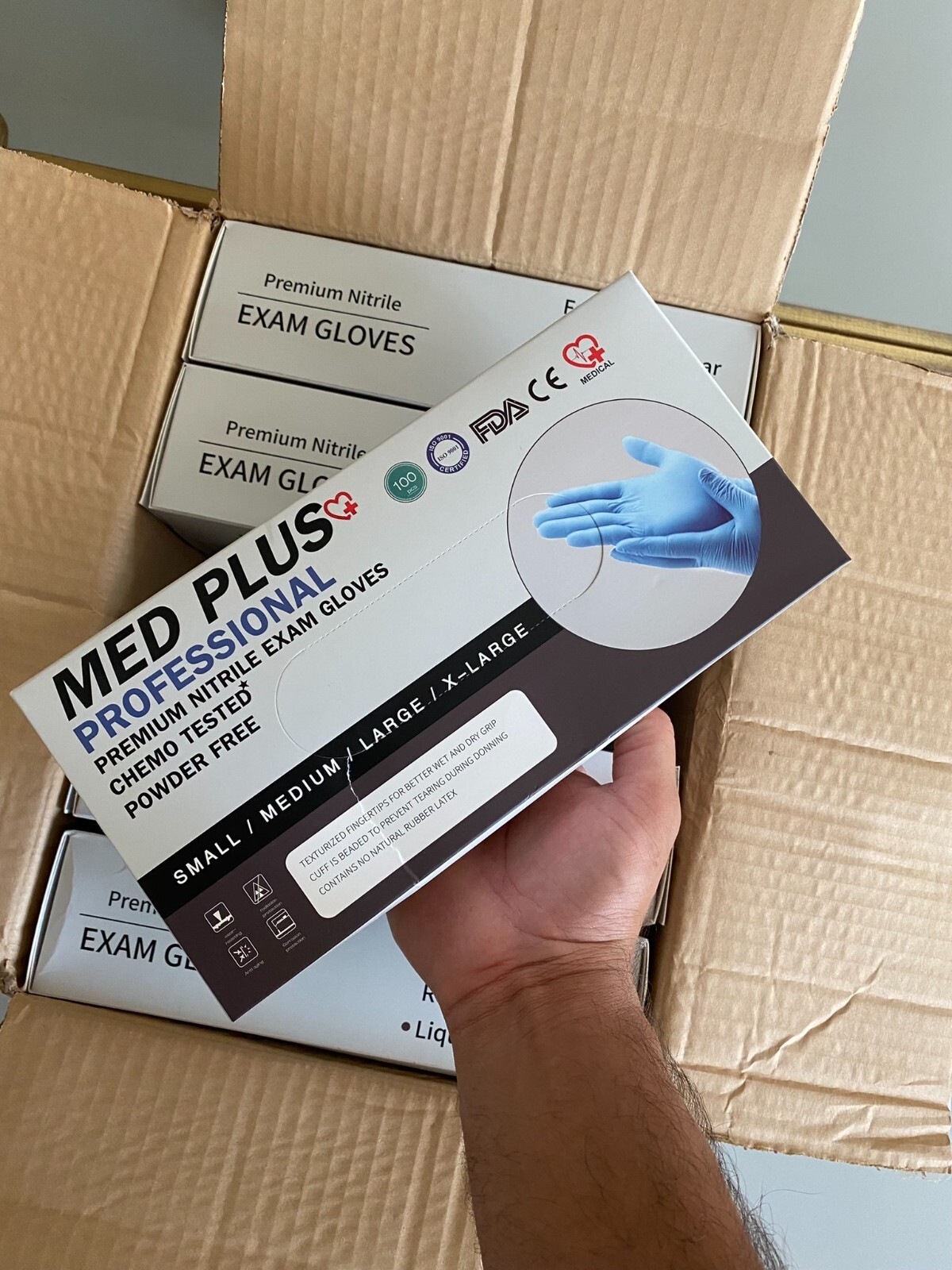 1000 Med Plus© Nitrile Exam Gloves Chemo-Rated (Powder Free Vinyl Latex) Medical