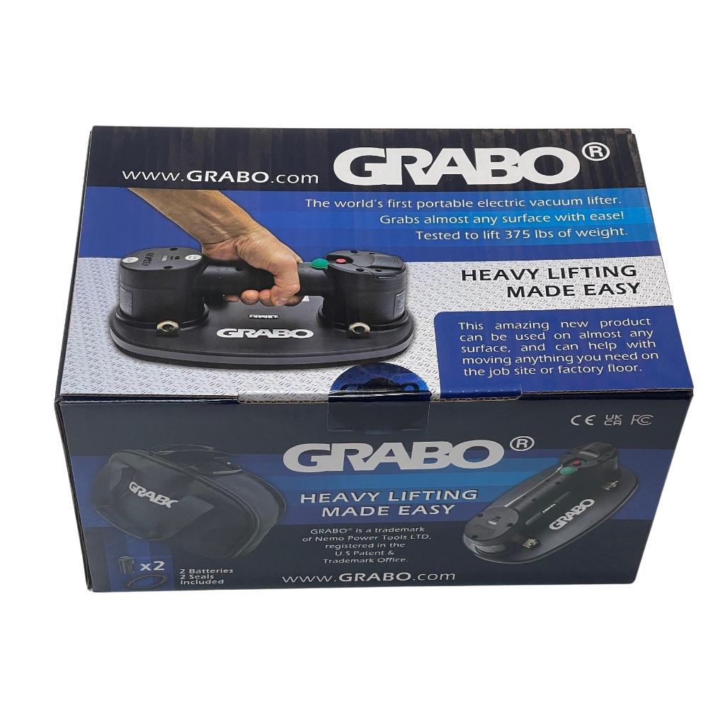 Grabo Nemo Electric Vacuum Suction Cup Lifter (2 Batteries, 2 Seals) - Brand New