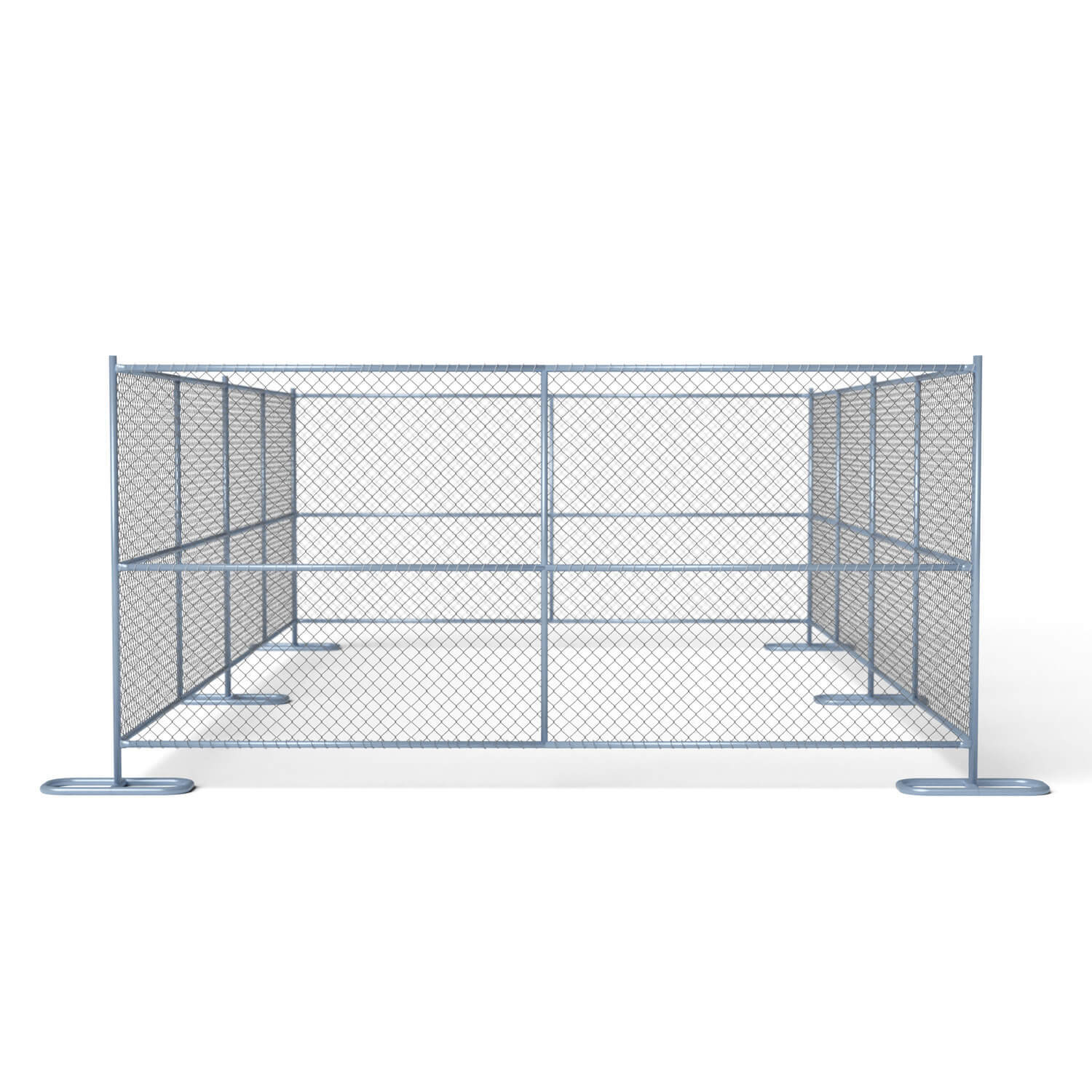 6 ft x 12 ft Temporary Chain Link Fence Panel (Galvanized) - WILL CALL RIVERSIDE