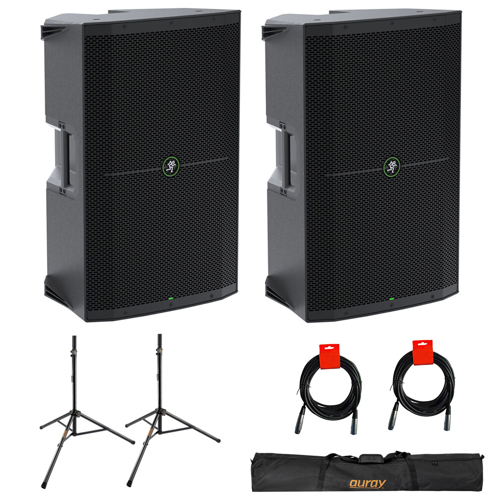 Mackie Thump215 1400W 15" Powered PA System (Pair) w/ Stand, Case, & Cables