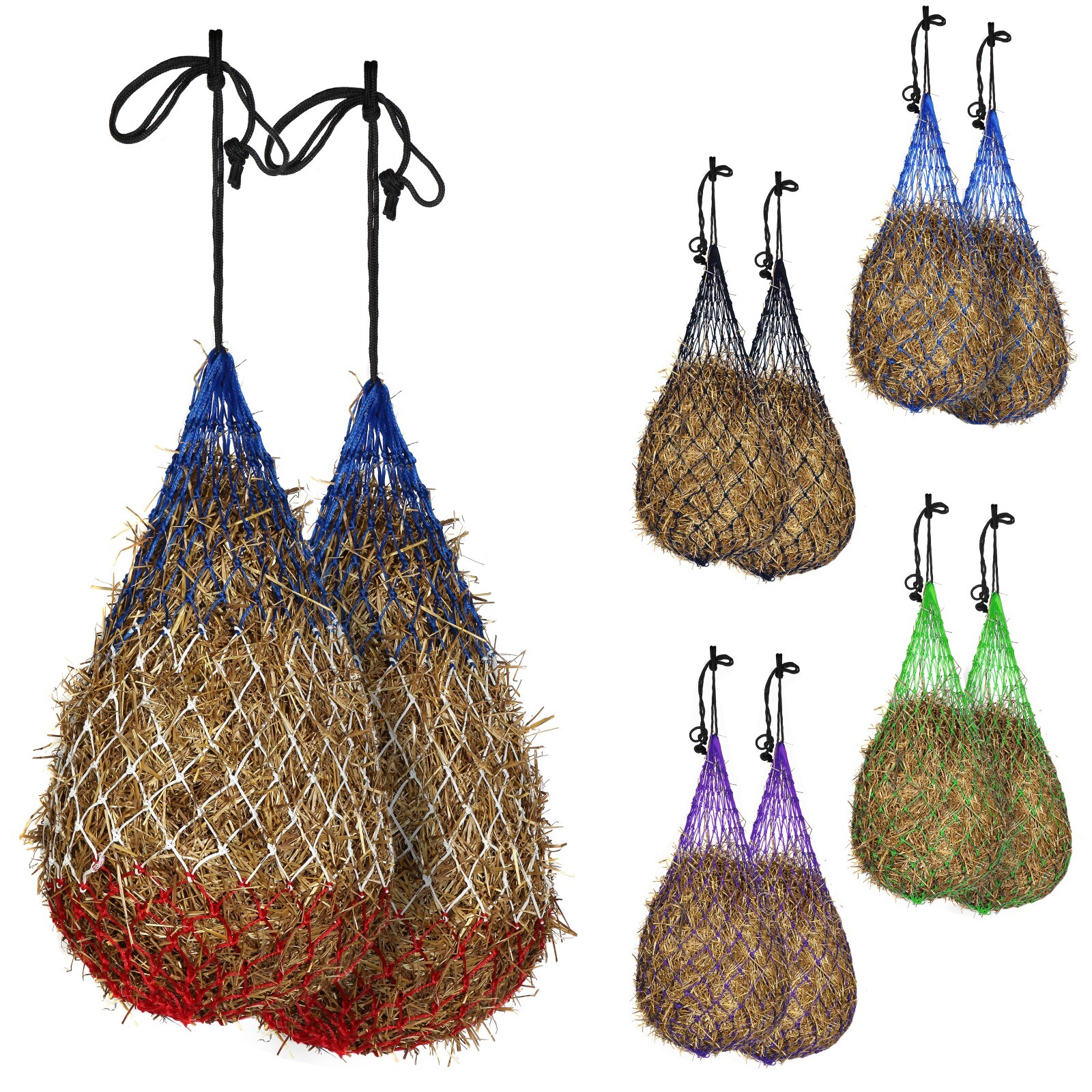 Majestic Ally 2 pcs Slow Feed 56” Hay Net with soft 3"x3" hole