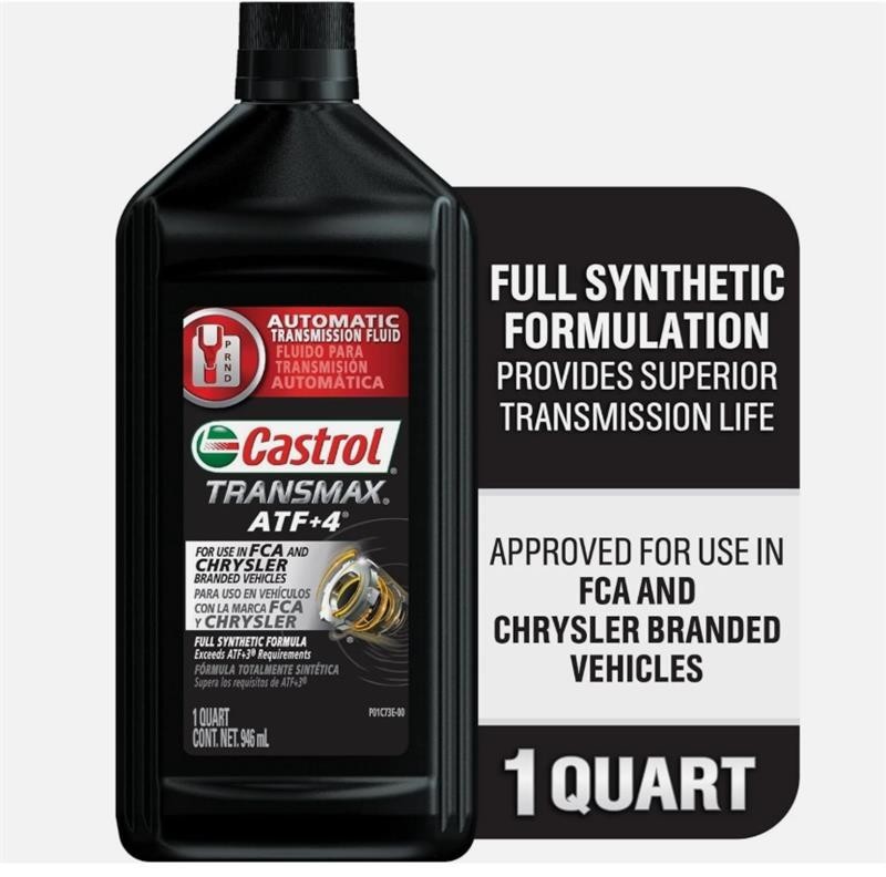 Castrol Transmax ATF+4 Automatic Transmission Fluid, 1 Quart, Pack of 6, New