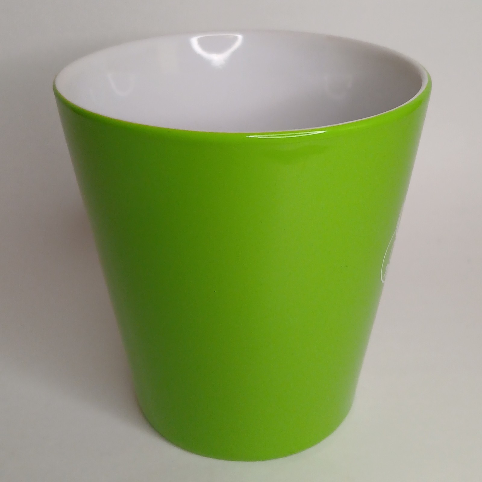 Cornwells Turkeyville USA Bright Green Ceramic Coffee Mug Marshall MI HTF Rare