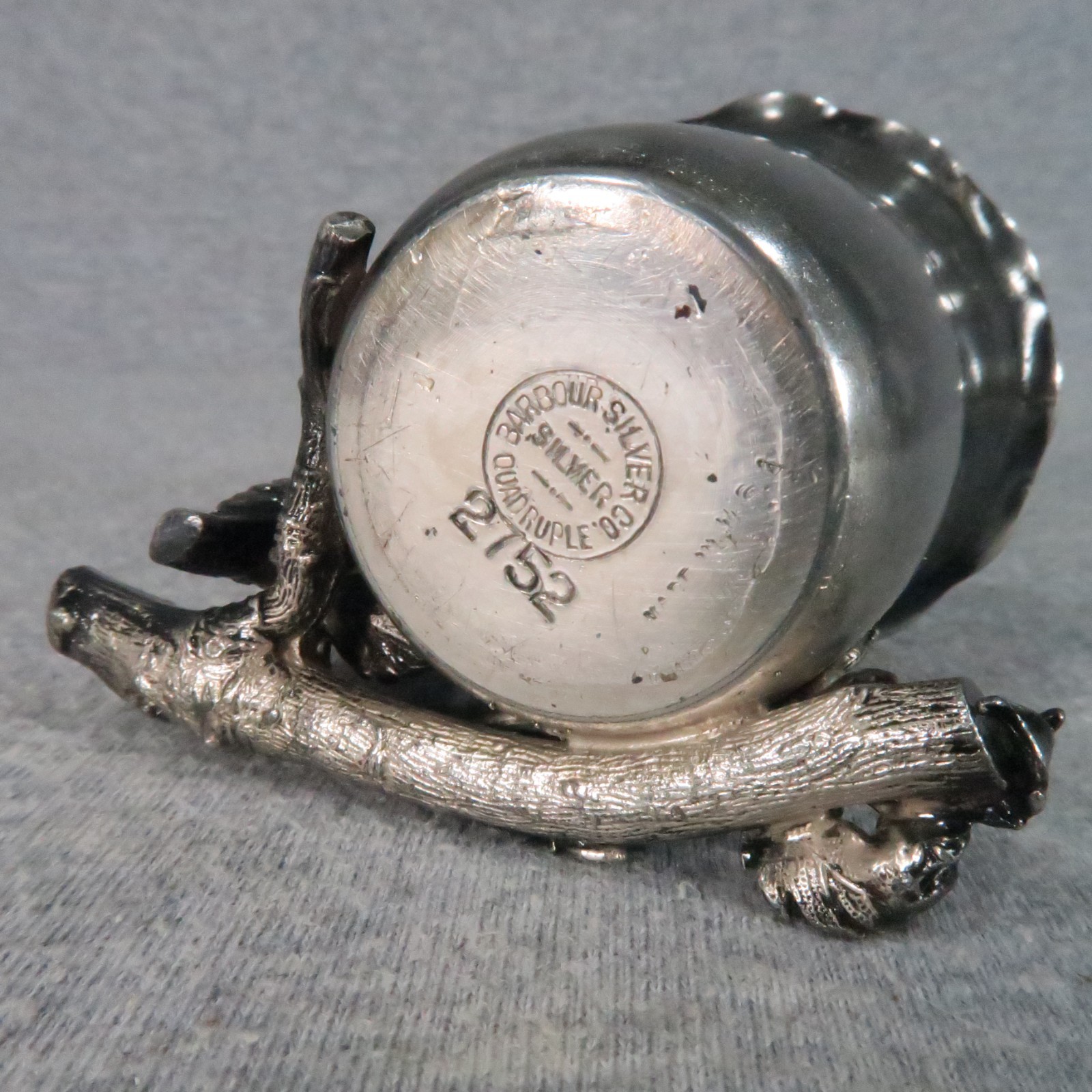 Antique Silverplate Figural Toothpick Holders w/ Boy Owl Chick Egg Frog Lot of 6