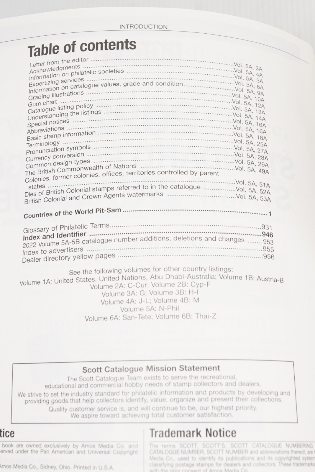 2022 Scott Stamp Catalogue Vol 5A (N-Phil) & 5B (Pit-Sam) Set NZ Norway Russia