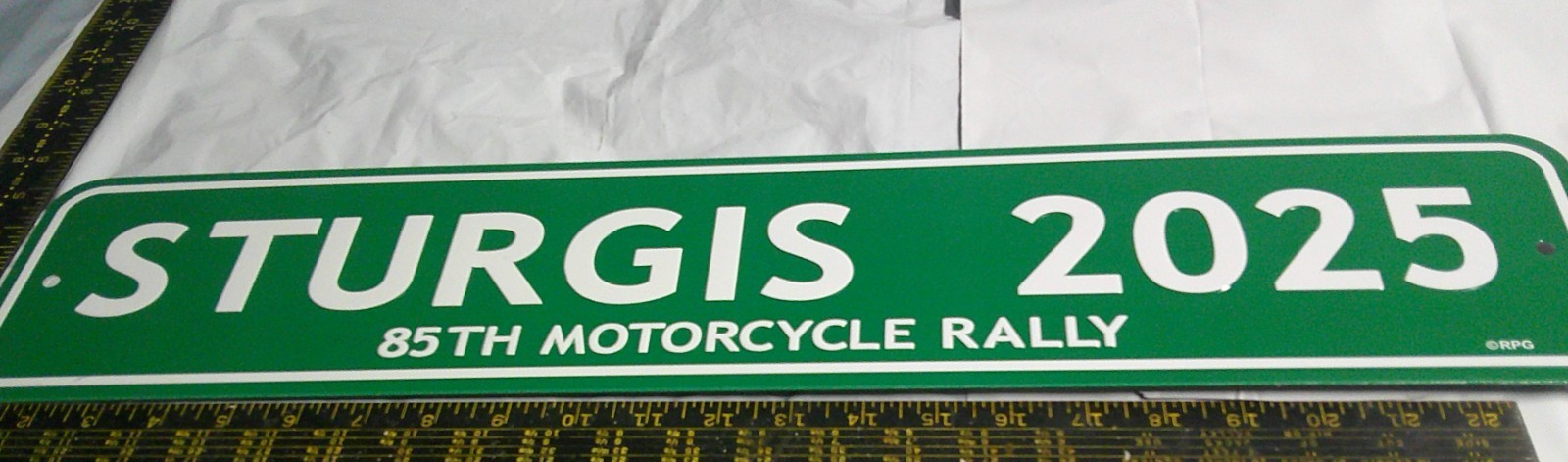 2025 Sturgis sign embossed biker collectible 85th motorcycle rally souvenir