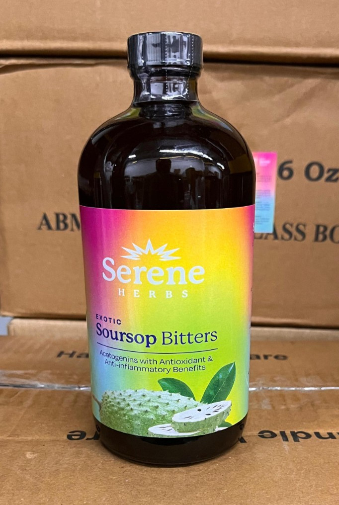 Soursop Bitters, 100% Pure Natural Organic Detox Herb 16 oz
