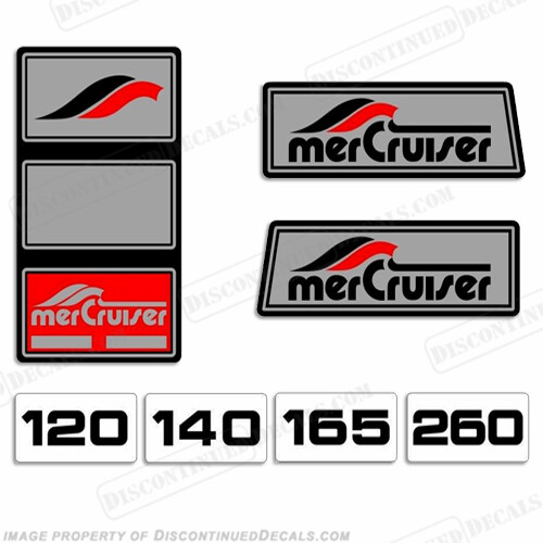 Fits Mercruiser 1965 - 1983 Pre-Alpha Stern Drive Decals