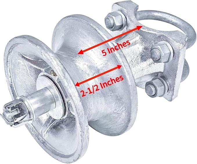 4" Round Post x 2 1/2" Round Gate Frame Steel Cantilever Roller for Sliding Gate