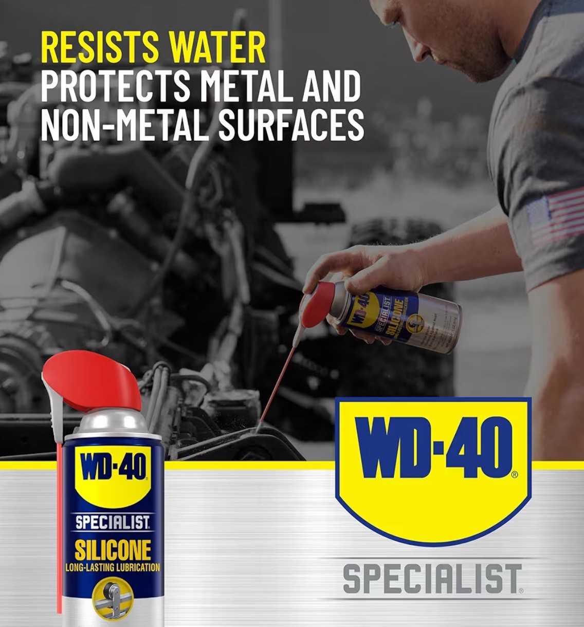 WD-40® Specialist® Water Resistant Silicone Lubricant,11 oz FREE & FAST SHIPPING