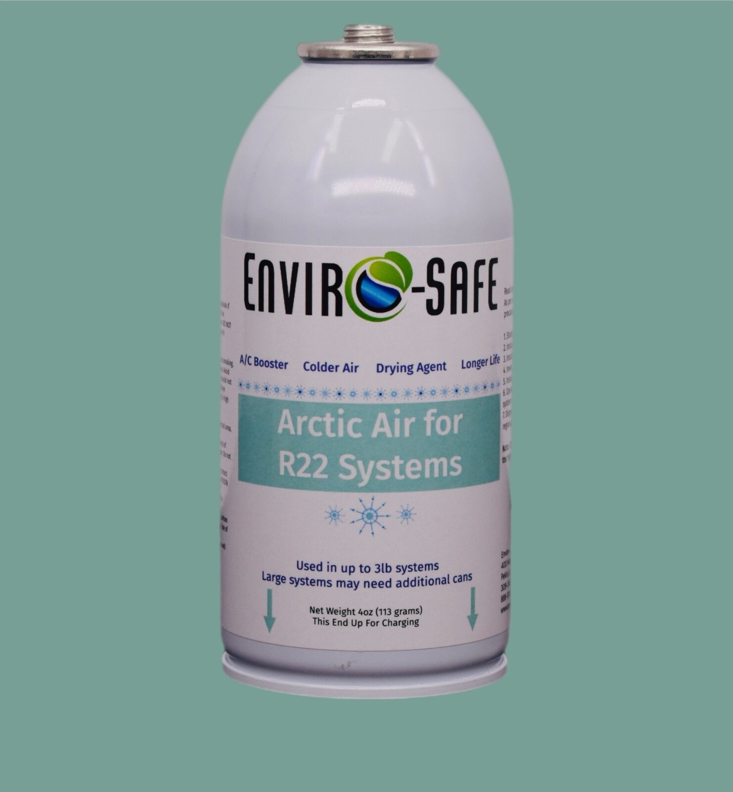 Arctic Air for R22 | 1 Can + Brass Gauge | 4oz EnviroSafe | Get Colder Air!