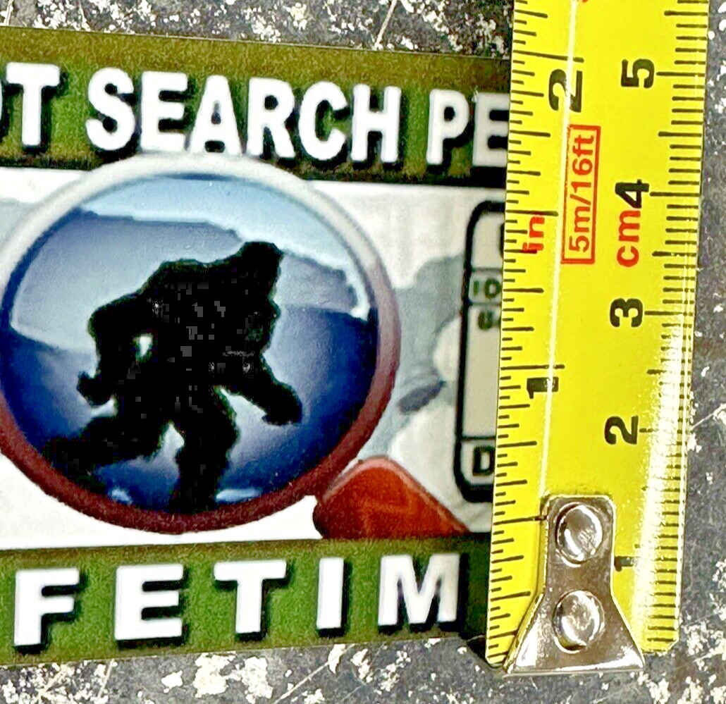 Bigfoot Search Permit USA Sasquatch Hunting License Aluminum Card Size 3.5" x 2"