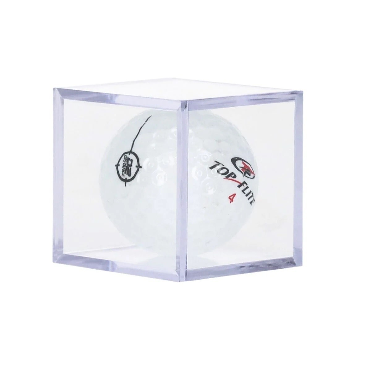 Golf Ball Display Plastic Clear Case Cube Square Stackable Holder Autograph BCW