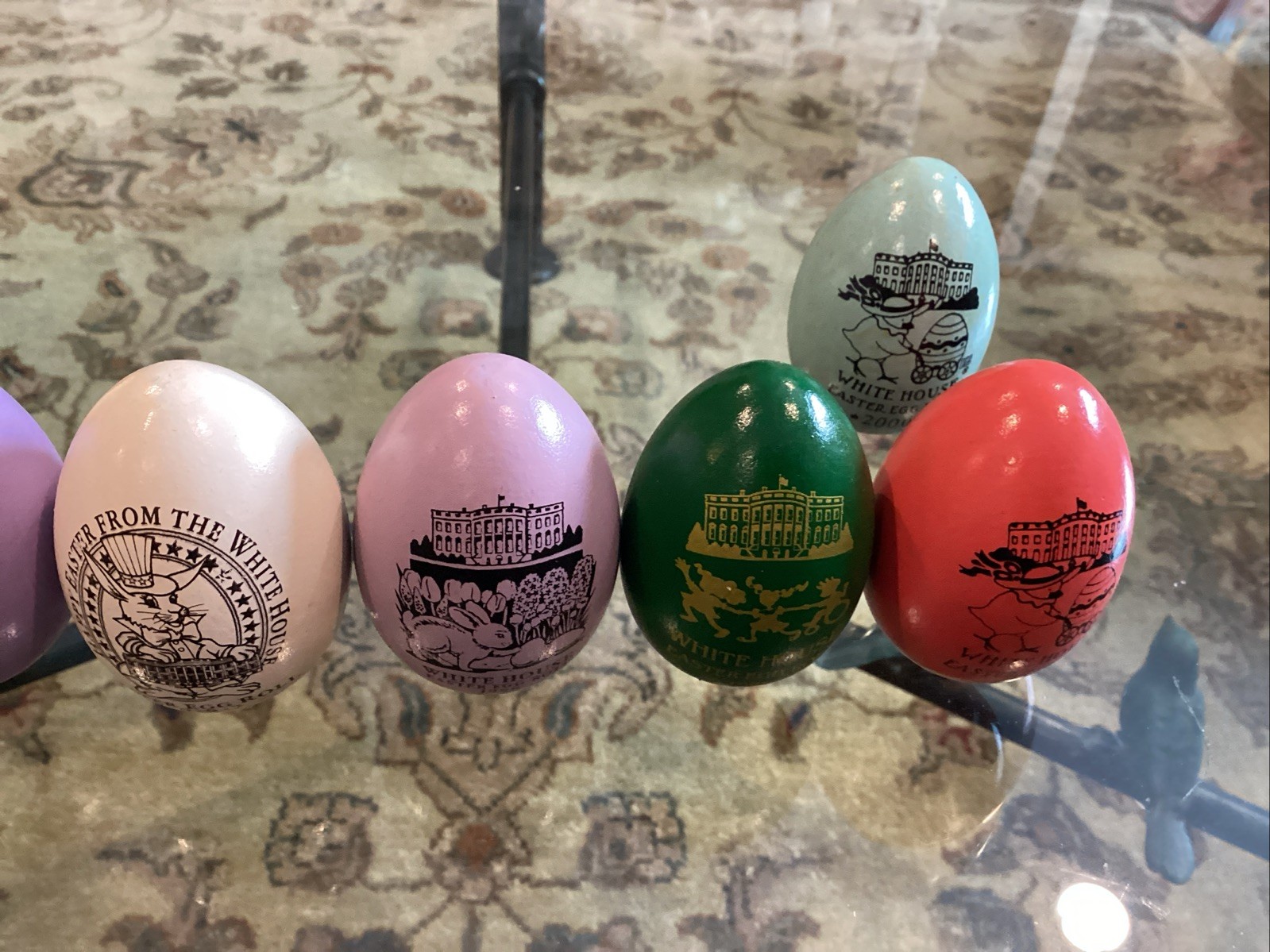 11 Clinton White House Easter Eggs 1993-2000 Incl. (3) 1993 & Box (See Listing)