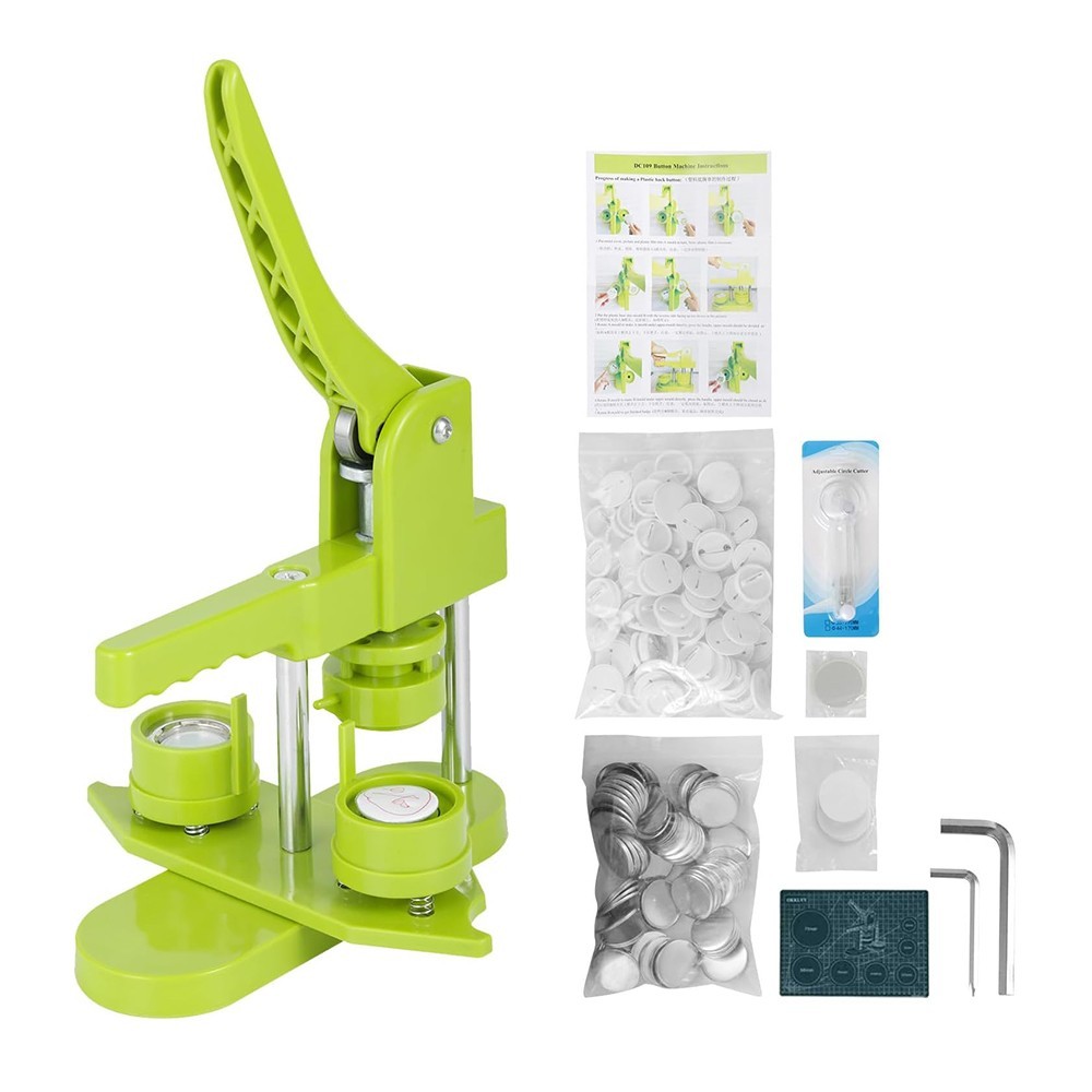 32mm 1.25 Inch Button Maker With 100 Button Supplies Pin Badge Press Machine Kit