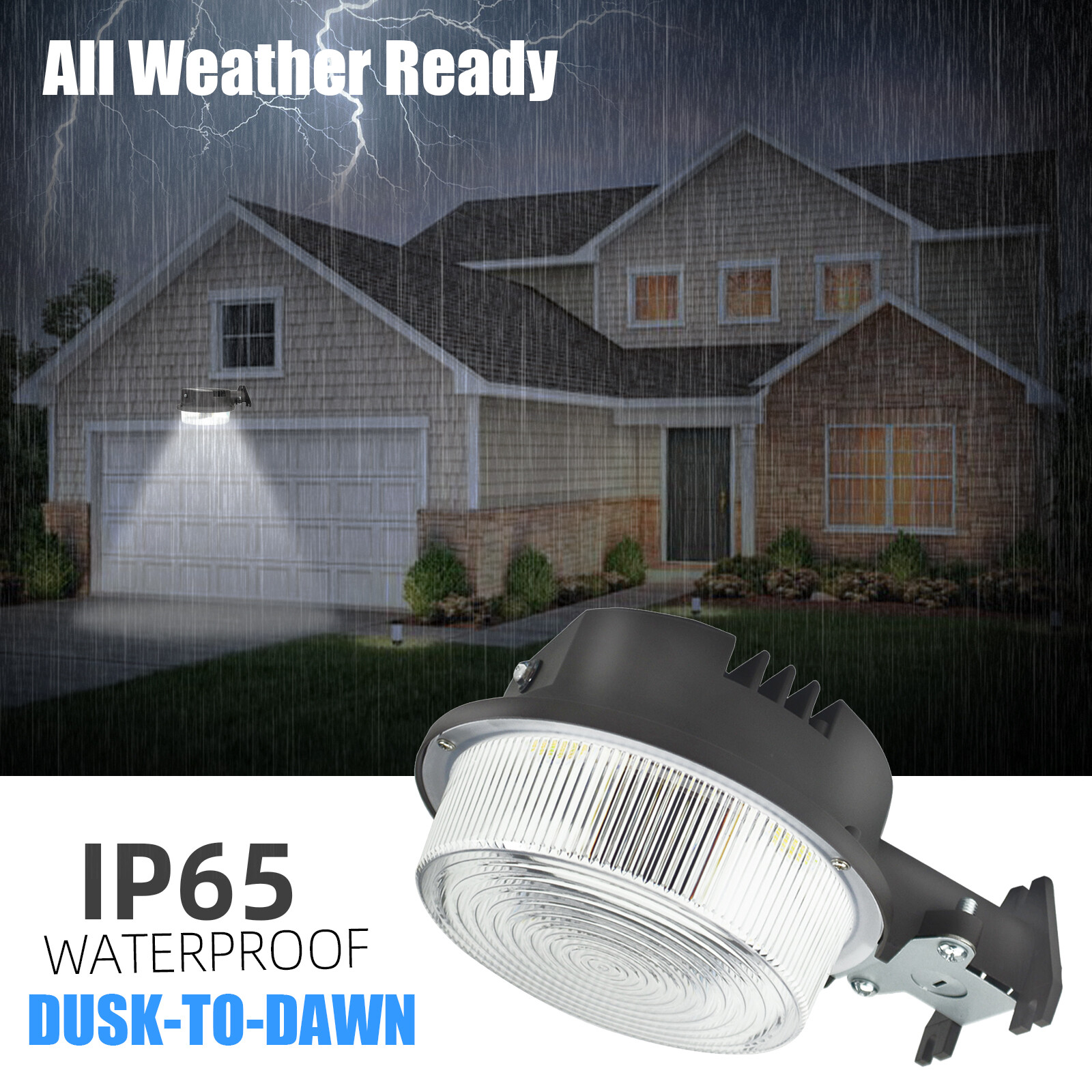 75W Outdoor Dusk to Dawn LED Wall Light – Area,Street,Garage,Barn,Security Light