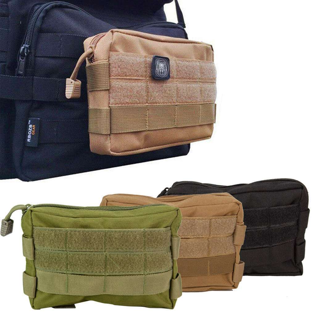Tactical Molle Horizontal Admin Pouch Multi-Purpose EDC Utility Tool Pouch Bag