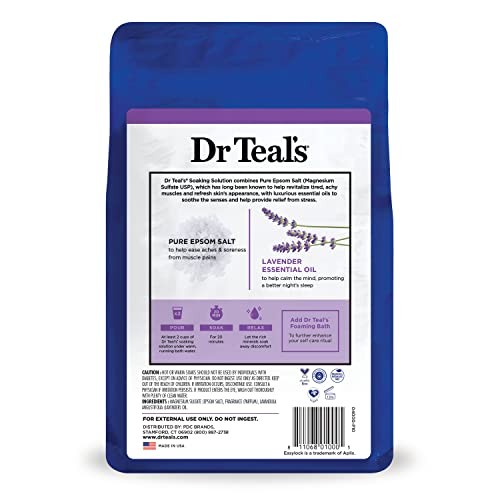 Dr Teal's Epsom Salt Soaking Solution, Soothe & 48 Ounce (Pack of 1), White