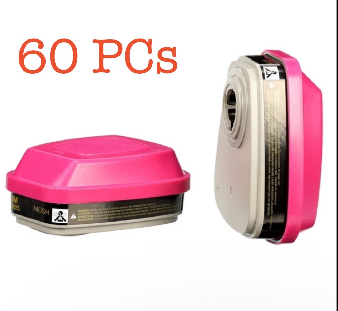 3M 60925 Formaldehyde Organic Vapor P100 Replacement Respirator Cartridge 60 PCs