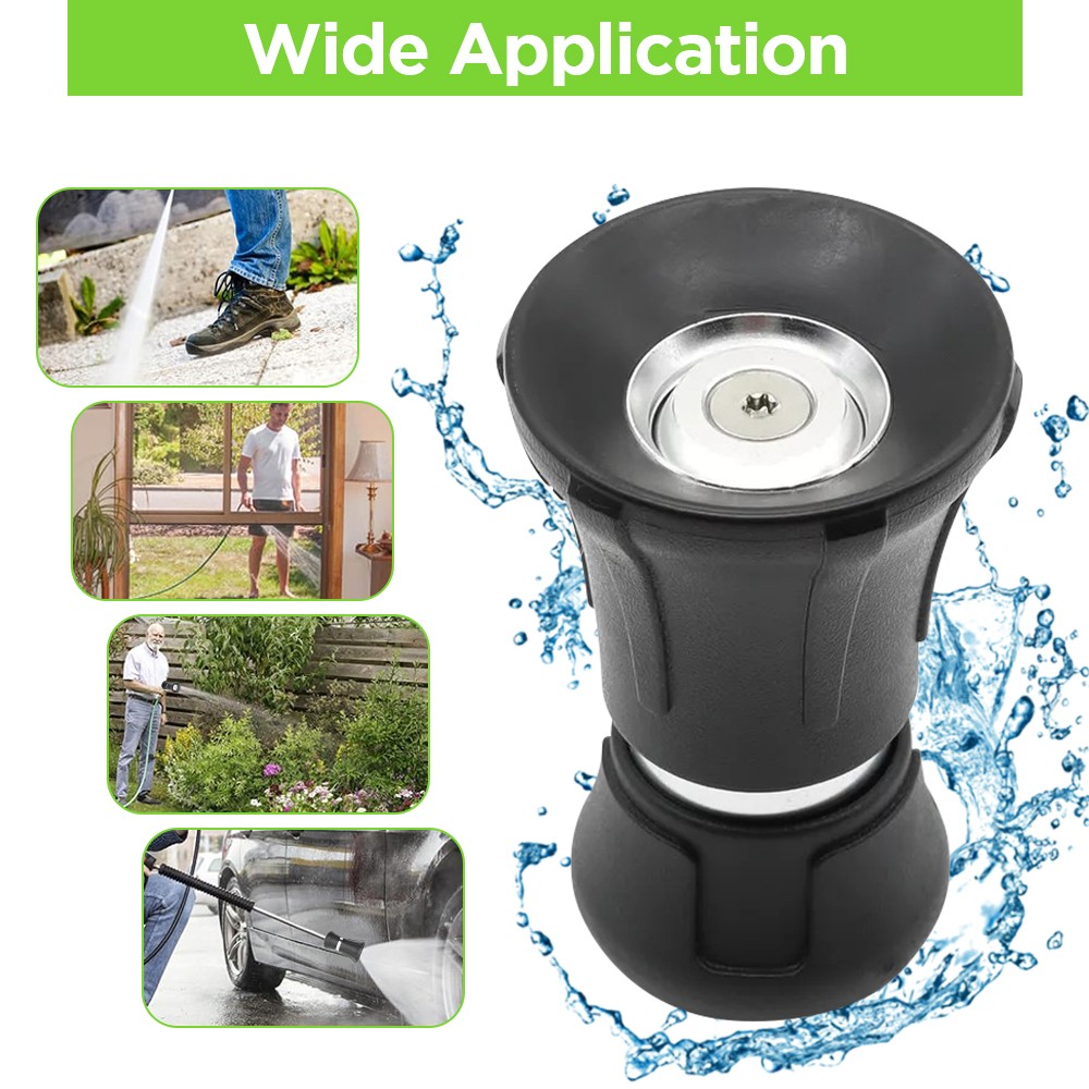 Fireman Style Garden Water Hose Nozzle Heavy Duty Spray Adjustable Nozzle US