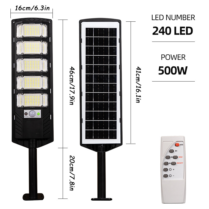 12000LM Solar Street Lights Outdoor with Motion Sensor,Remote Control,Waterproof